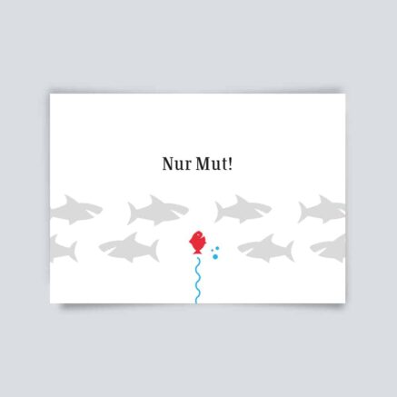 Maritime Postkarte. Nur Mut!