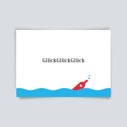 Maritime Postkarte. GlückGlückGlück