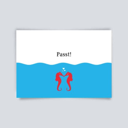 Maritime Postkarte. Passt!