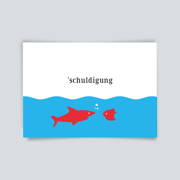 Maritime Postkarte. schuldigung