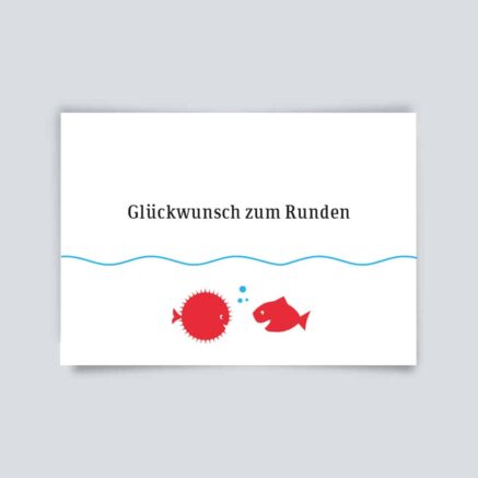 Maritime Postkarte. Glückwunsch zum Runden