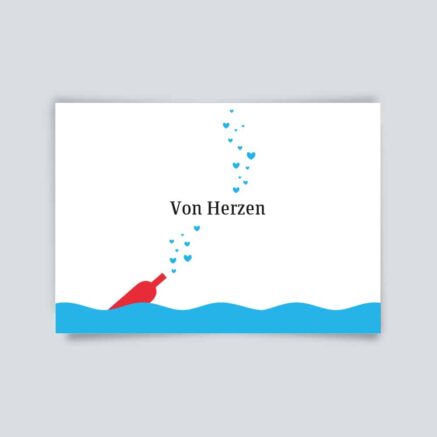 Maritime Postkarte. von Herzen