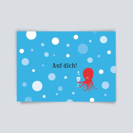 Maritime Postkarte. Auf dich!