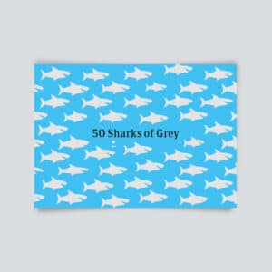 Maritime Postkarte. 50 sharks of grey