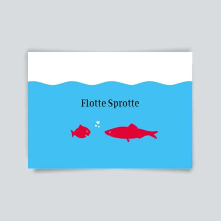 Maritime Postkarte. Flotte sprotte