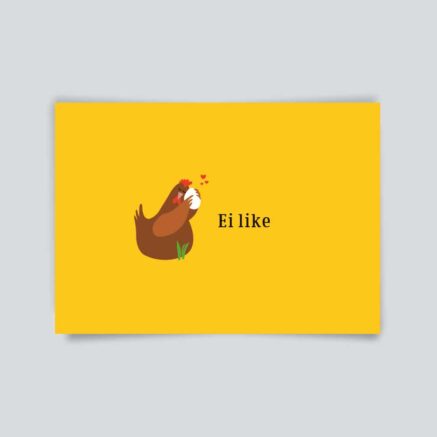 Postkarte Ei like