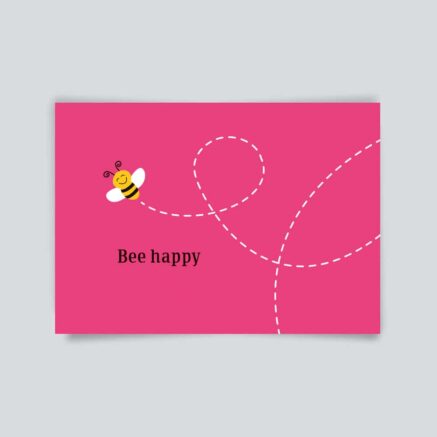 Postkarte Bee happy