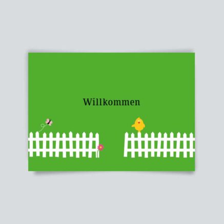 Postkarte Willkommen