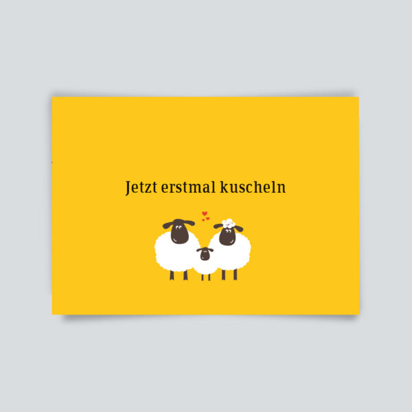 Postkarte Erstmal kuscheln