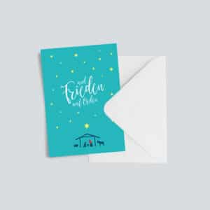 Weihnachtskarte Frieden auf Erden