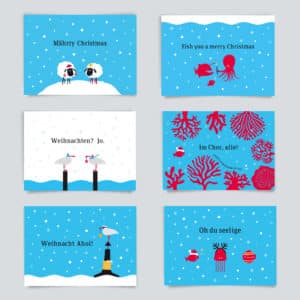6er Kartenset Weihnachten