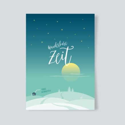 Weihnachtskarte Wunderbare Zeit