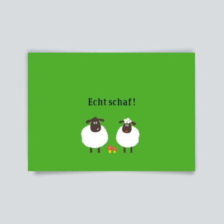 Postkarte Echt schaf