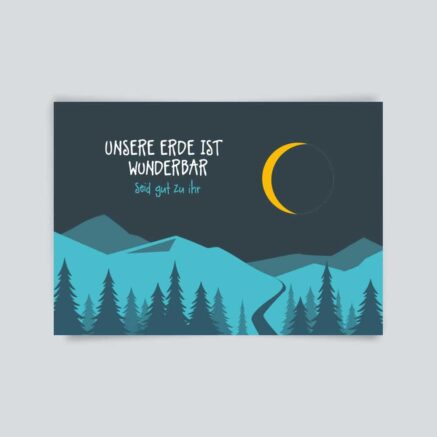 postkarte unsere Erde