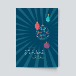 Weihnachtskarte "let it funkel"