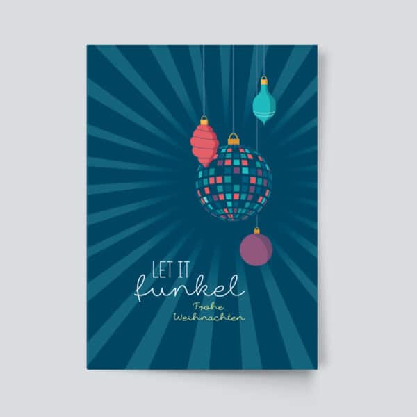 Weihnachtskarte "let it funkel"