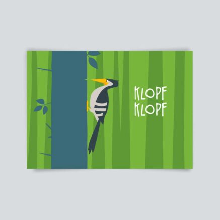 Postkarte Klopf Klopf