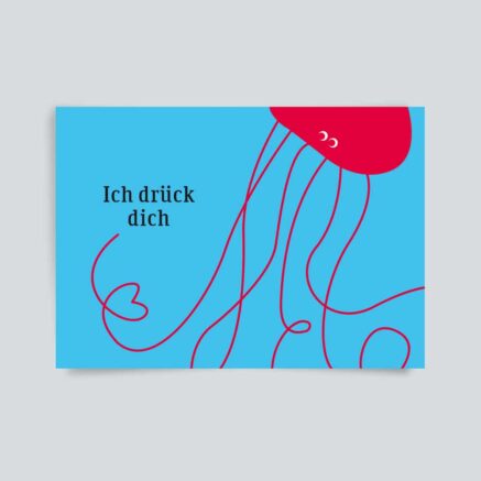 Postkarte, ich drück dich