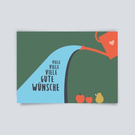 Postkarte, Garten, Geburtstagskarte