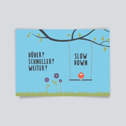 Postkarte slow down
