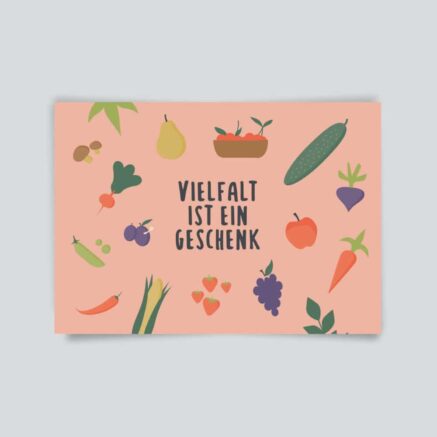 Postkarte: Vielfalt ist ein Geschenk