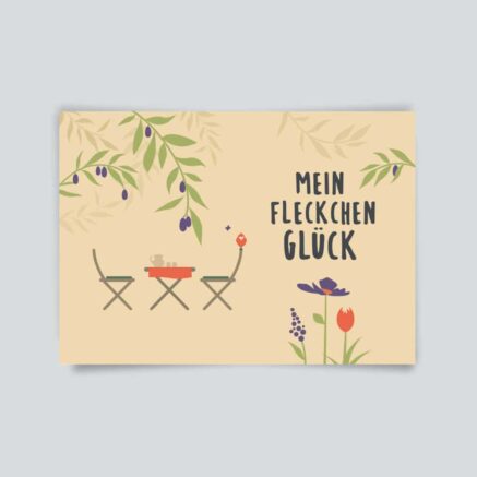 Postkarte mein Fleckchen Glück