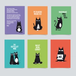 6er paket cat cards