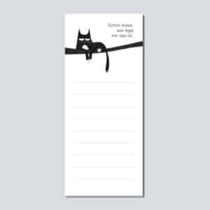 kleiner notizblock mit Katze "krass"