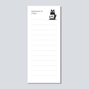 kleiner notizblock mit katze "NÖ"