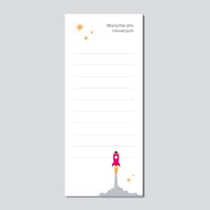 Kleiner notizblock "Wünsche ans Universum"