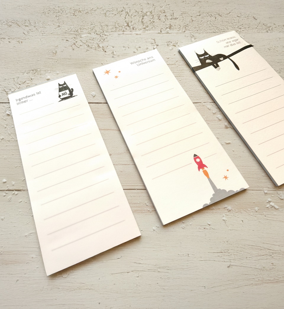 3 Mini-Notizblöcke
