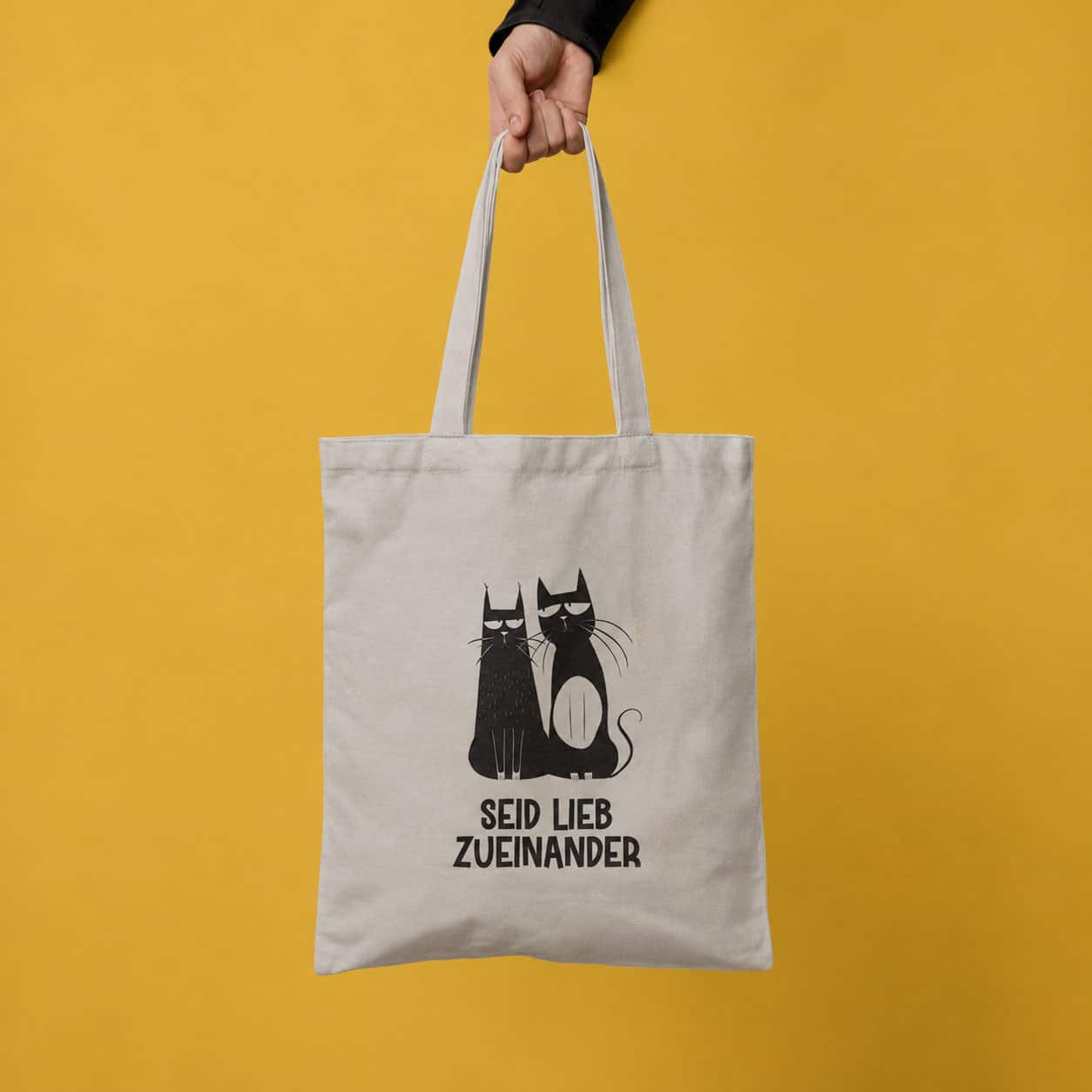 mockup beutel lieb grau
